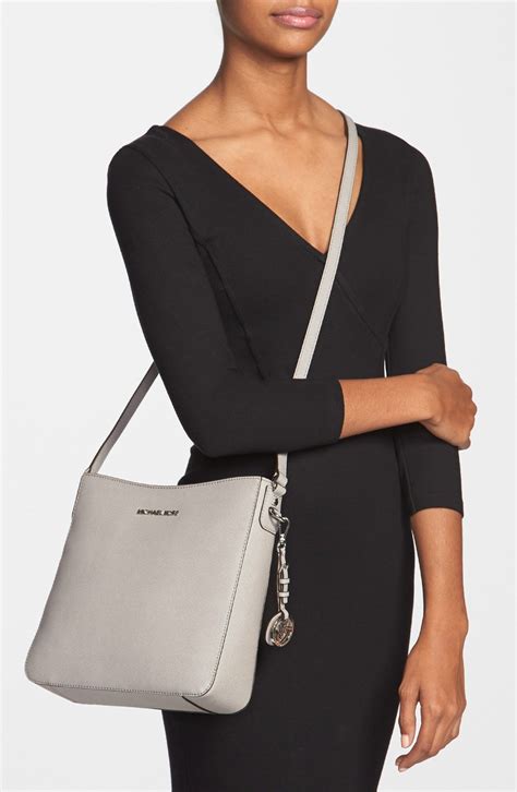 grey michael kors bag|michael kors grey crossbody bag.